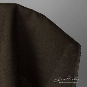 Ľanová látka tmavá machovo zelená farba