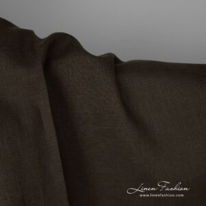 Ľanová látka tmavá machovo zelená farba