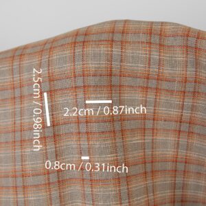 Ľanová látka oranžovo-hnedé kocky