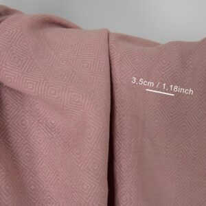 Praná ľanovo-bavlnená tkanina v orgovánovom kosoštvorcovom vzore