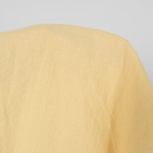 Praná ľanovo-bavlnená látka svetložltá