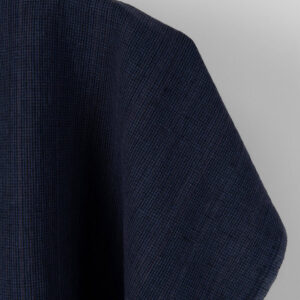 Praná ľanovo-bavlnená látka tmavá viacfarebná pruhovaná