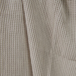 Praná ľanovo-bavlnená látka béžová vafľová