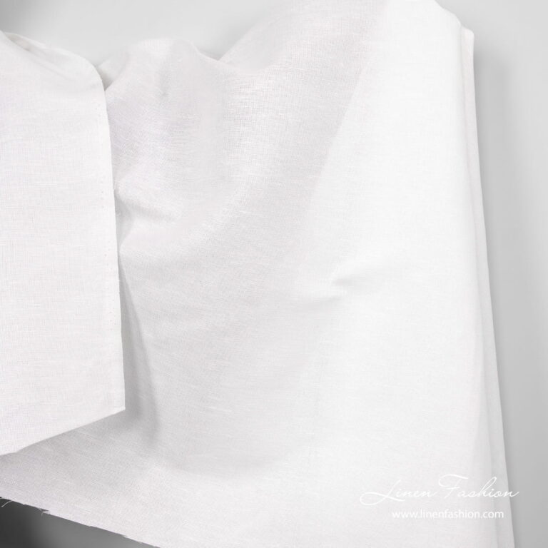 Linen cotton fabric optical white