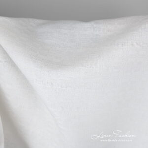 Ľanovo-bavlnená látka s modro-červenými pruhmi