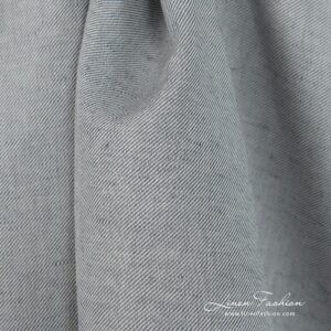 Ľanovo-bavlnená tkanina modrosivá keprová väzba