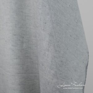 Ľanovo-bavlnená tkanina modrosivá keprová väzba