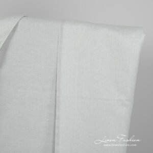 Ľanovo-bavlnená tkanina modrozelená keprová väzba