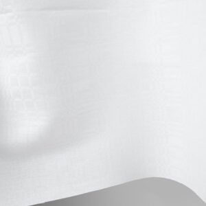 Ľanovo-bavlnená tkanina žiarivo biely károvaný vzor