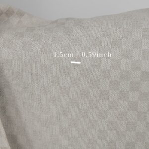 Ľanovo-bavlnená látka biela a prírodná keprové kocky