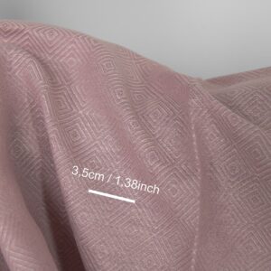 Ľanovo-bavlnená tkanina orgovánový kosoštvorcový vzor