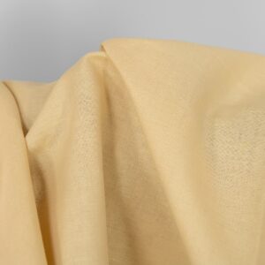 Ľanovo-bavlnená tkanina bledožltej farby
