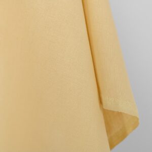Ľanovo-bavlnená tkanina bledožltej farby