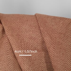 Ľanovo-bavlnená látka hnedý a žltý rybí vzor