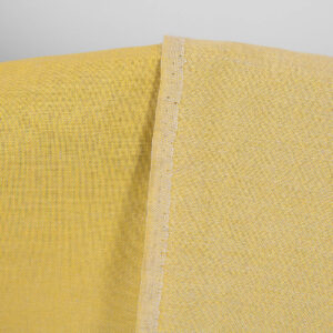 Ľanovo-bavlnená tkanina sivo žltá obojstranná
