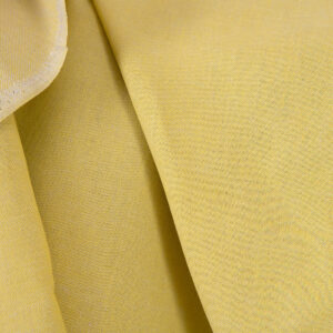 Ľanovo-bavlnená tkanina sivo žltá obojstranná