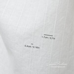 Biela praná ľanovo-bavlnená tkanina