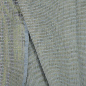 Praná ľanovo-bavlnená látka modrozelená vafľová