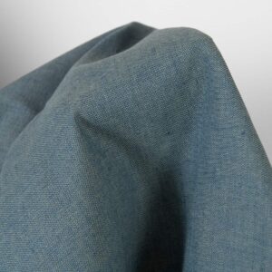Ľanovo-bavlnená tkanina zeleno-modrá melanž