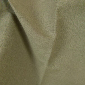 Ľanovo-bavlnená tkanina sivo-piesková a zelená melanž