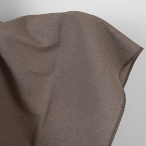 Ľanovo-bavlnená tkanina hnedo-sivý melanž