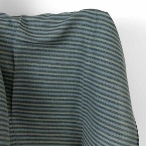 Ľanovo-bavlnená tkanina modré a zelené vzorované pruhy