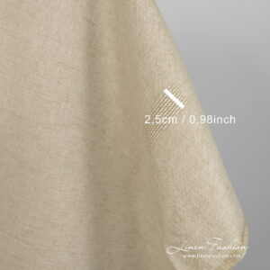 Ľanovo-bavlnená tkanina hnedozelená farba