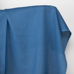 Ľanová látka jednofarebná stredne modrá