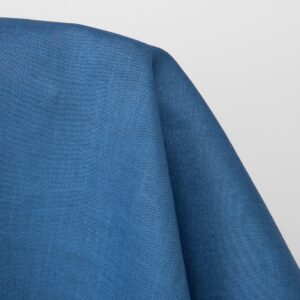 Ľanová látka jednofarebná stredne modrá
