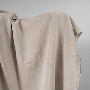 Široká praná ľanovo-bavlnená tkanina béžová farba