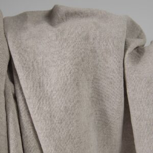 Široká praná ľanovo-bavlnená tkanina béžová farba