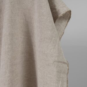 Široká praná ľanovo-bavlnená tkanina béžová farba