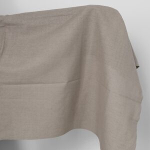 Ľanovo-bavlnená tkanina prírodná a béžová melanž