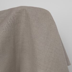 Ľanovo-bavlnená tkanina prírodná a béžová melanž