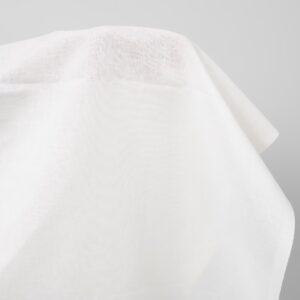 Široká ľanovo-bavlnená tkanina biela farba