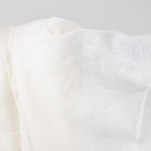 Široká ľanovo-bavlnená tkanina biela farba