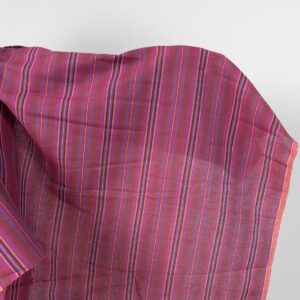 Ľanovo-bavlnená tkanina v červených pruhoch rôznych odtieňov