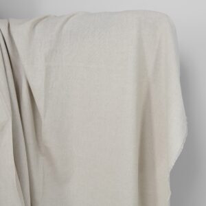 Široká ľanovo-bavlnená látka mix prírodnej a bielej