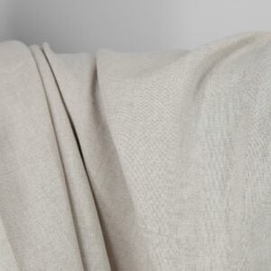 Široká ľanovo-bavlnená látka mix prírodnej a bielej