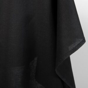 Linen cotton fabric black colour edge