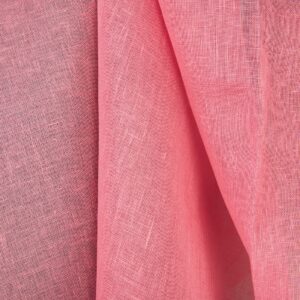 Ľanová látka priesvitná sýtoružová