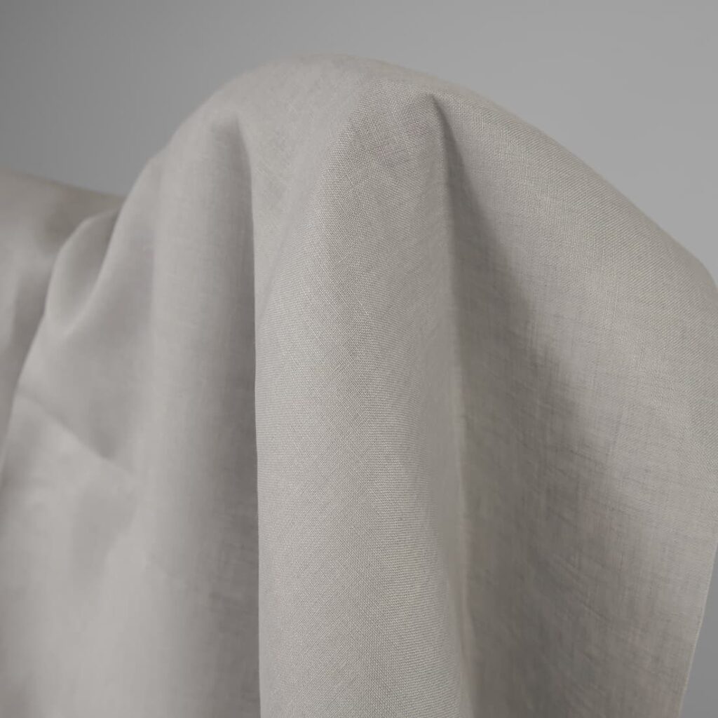 Linen fabric light grey colour product photo
