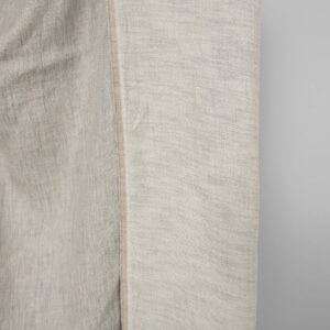 Praná ľanovo-bavlnená saténová látka béžovo-sivá