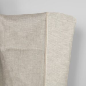 Ľanovo-bavlnená látka béžovo-sivá satén obojstranná