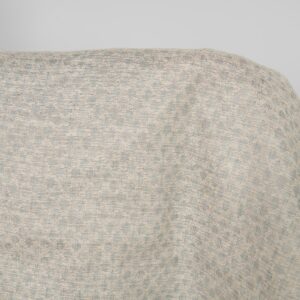 Ľanovo-bavlnená látka sivo-béžová kosoštvorce dvojvrstvová