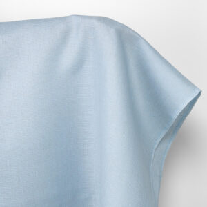 Ľanová látka bledo sivo-modrá vafľová