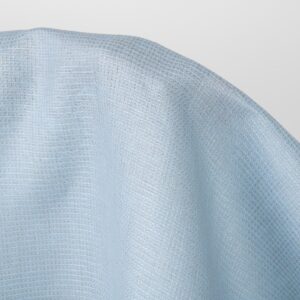 Ľanová látka bledo sivo-modrá vafľová