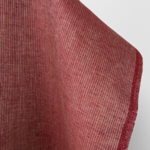 Ľanová látka vínovočervená pruhovaná