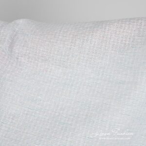 Ľanovo-bavlnená tkanina, modrasto biely vzor