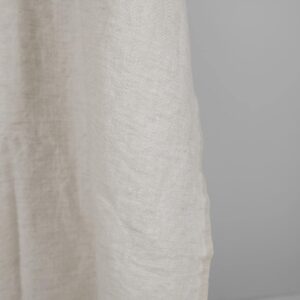 Praná ľanovo-vlnená tkanina béžová so vzorom rybej kosti